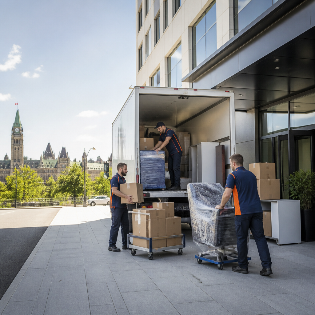 Prestige Moving commercial movers planning an office relocation in Ottawa